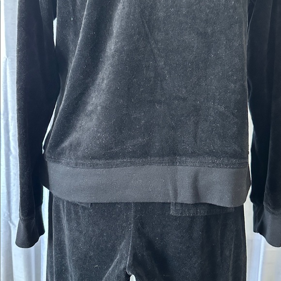 BCBG Velour Athleisure Suit 2pc Set Sz XL/Black - Picture 11 of 16